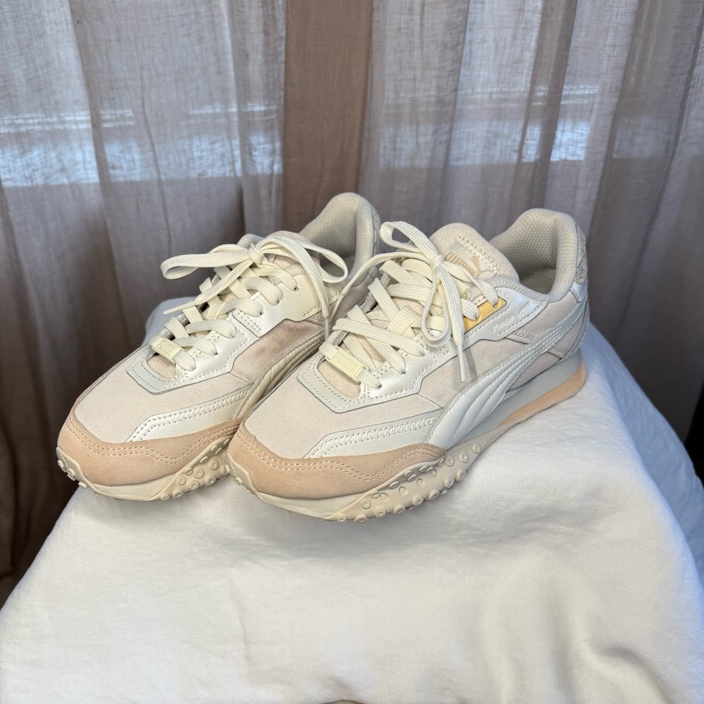 PUMA Blacktop Rider Glimmer Ivory Sneakers Tennis Shoe 7